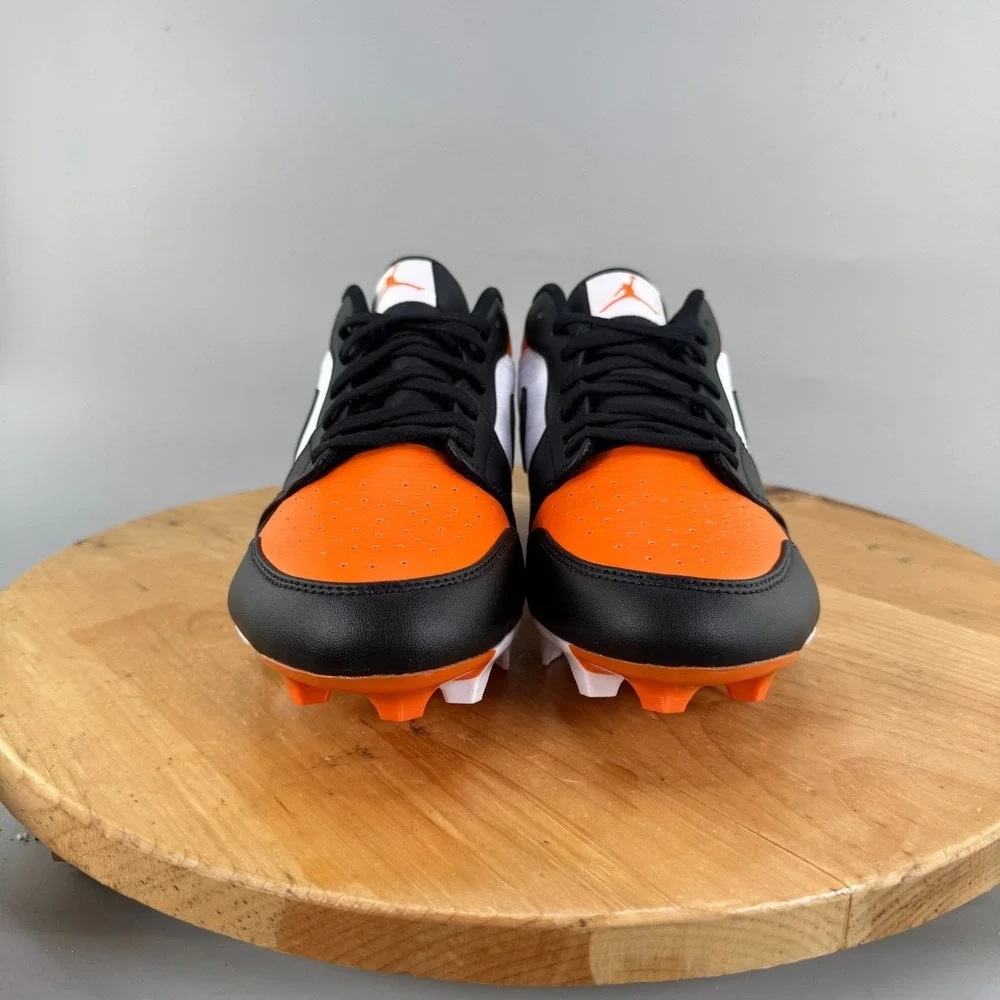 Nike Jordan 1 Low TD Mens Size 13 Football Cleats Shattered Backboard Orange NEW